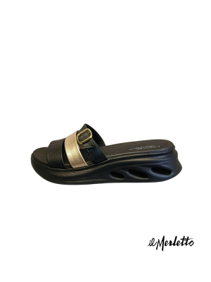 Sandalia para Dama Modare 7215100 Negro Oro