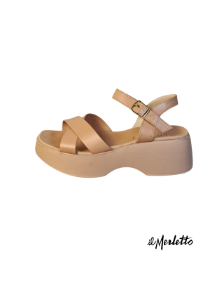 Sandalia Casual para Dama Moleca 5503112 Nude