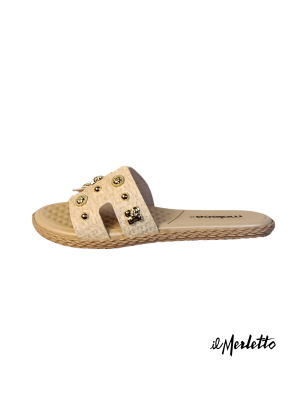 Sandalia Flasts para Dama Moleca 5452254 Crema